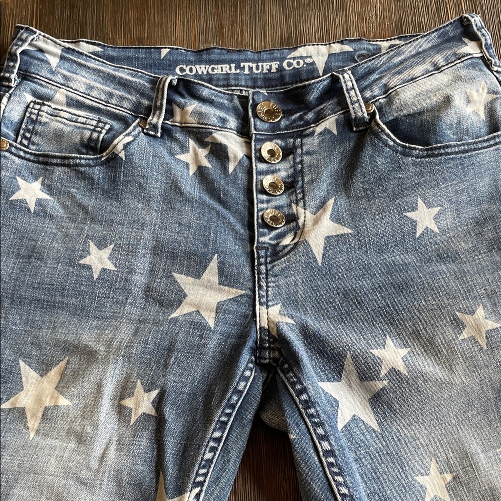 Cowgirl Tuff High Rise Starry Blue Jeans